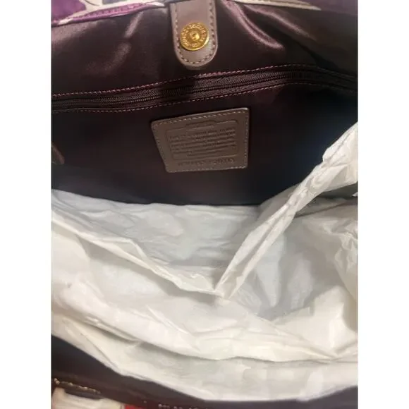 NWT Rare Coach F20113 Scarf Print Satchel & F62058 Coin Purse Set - Picture 7 of 14